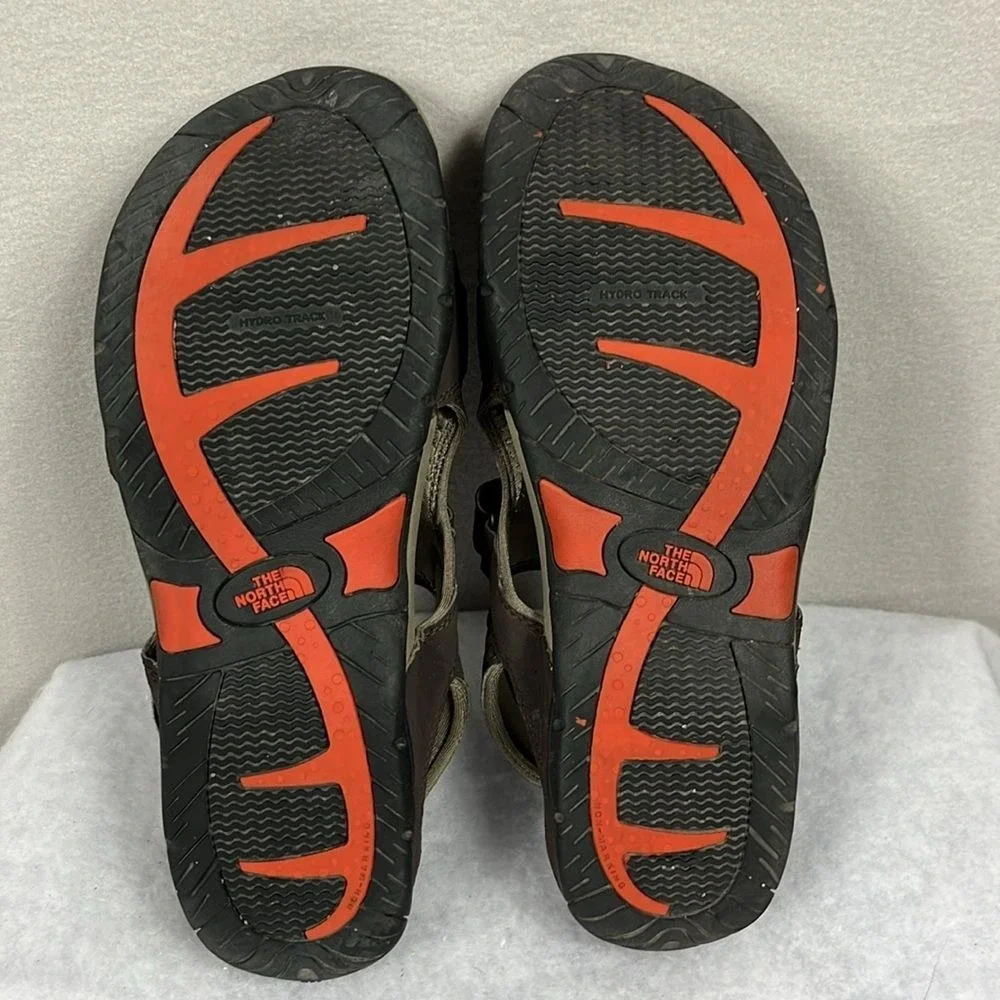 The North Face Mens Leather Sandals‎ Adjustable Size 12 Brown Hiking